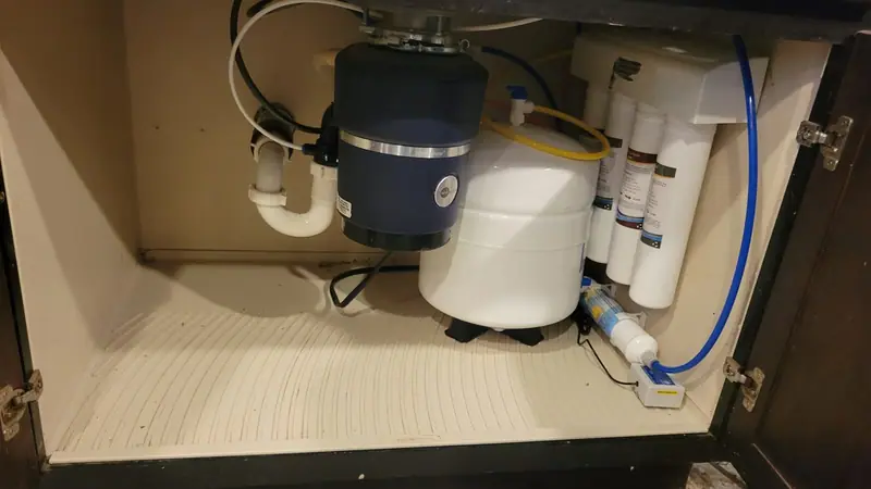 Reverse osmosis filters and storage tank, Manteca area