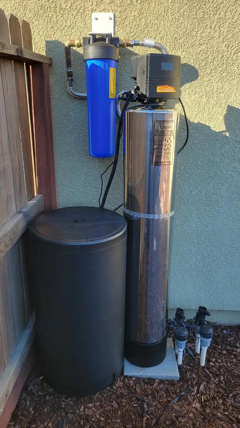 Well water treatment system installed for nitrate removal