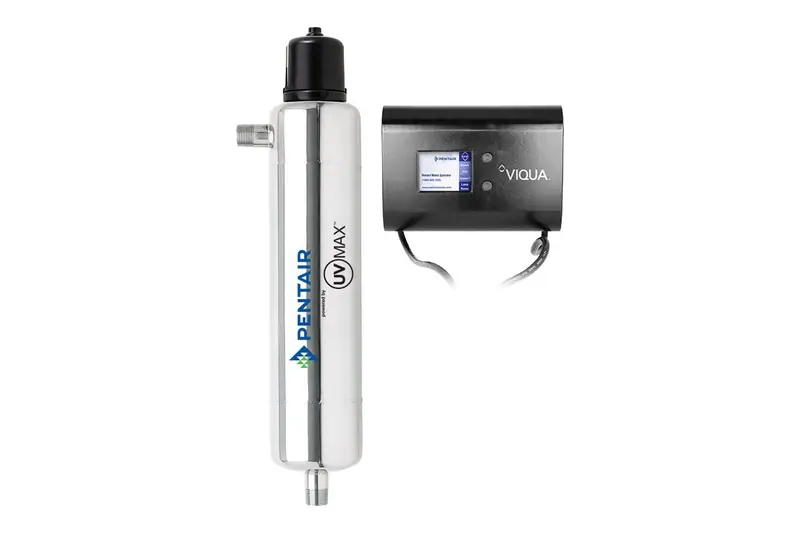 Pentair Standard UV disinfection system with stainless UV chamber and LCD controller for whole-home well water